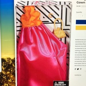 WANTED: orange and hot pink Barbie dress